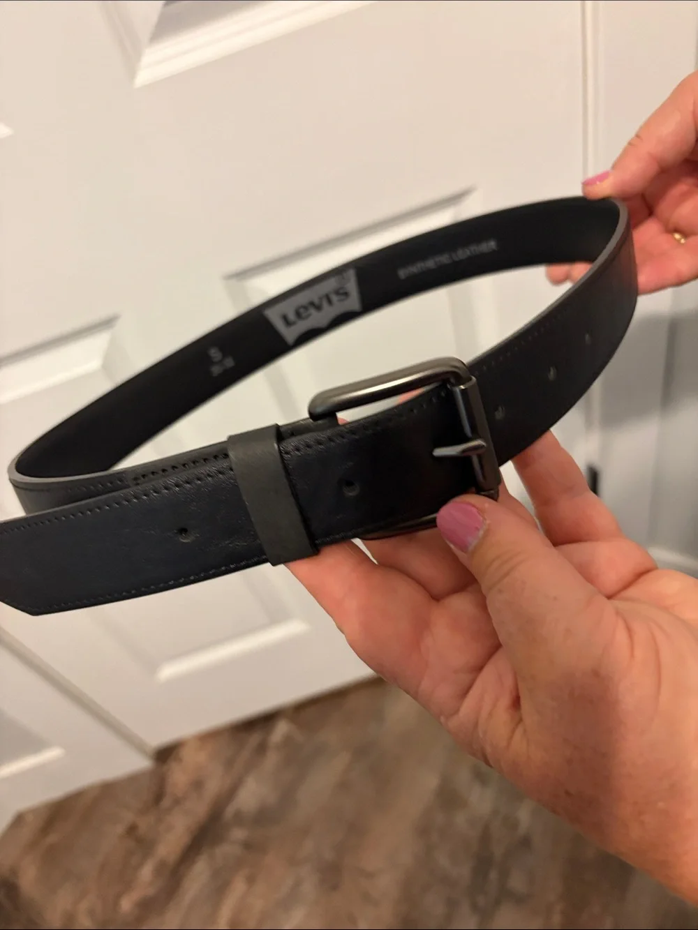 Levi's Black Synthetic Leather Belt